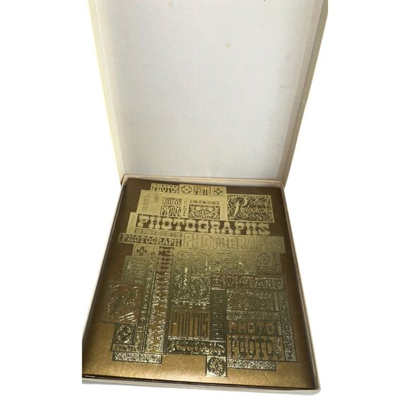 Hallmark Tailored Memory Mount Gold Photo Album for Photographs 11x14 Made in US - Picture 1 of 5
